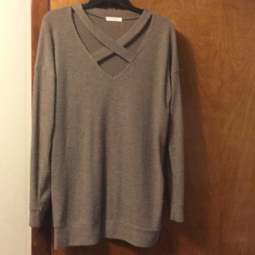 Taupe long sleeve sweater